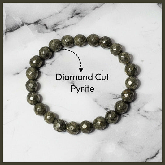 Diamond Cut Pyrite Bracelet