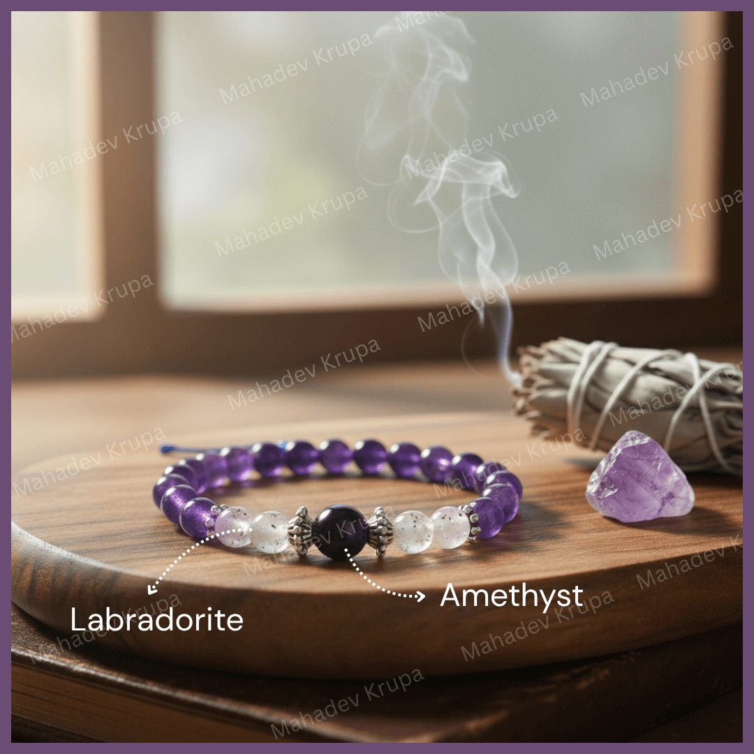 Amethyst & Labradorite Bracelet