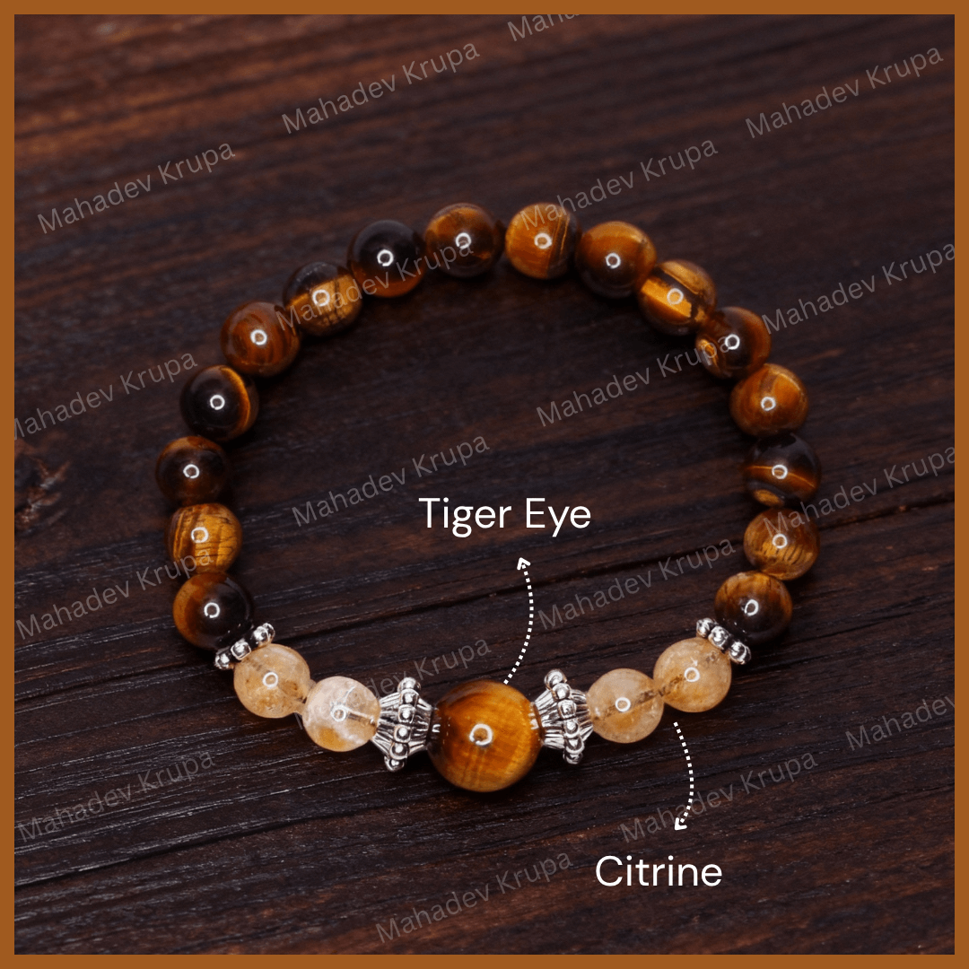 Tiger Eye and Citrine Bracelet