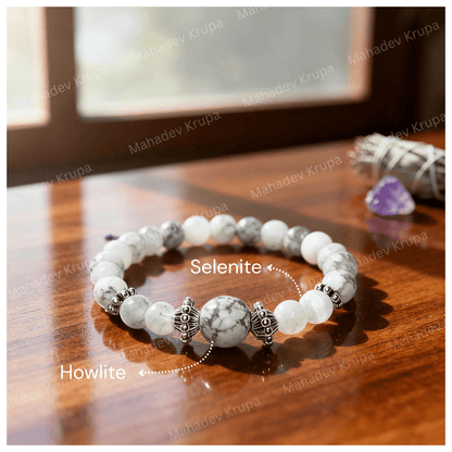 Howlite and Selenite Bracelet