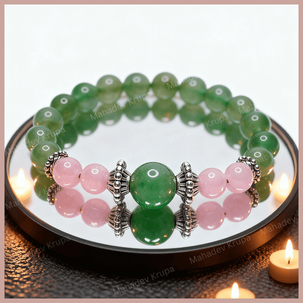 Aventurine and Rose Quartz Bracelet