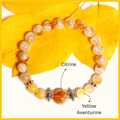 citrine and yellow aventurine bracelet