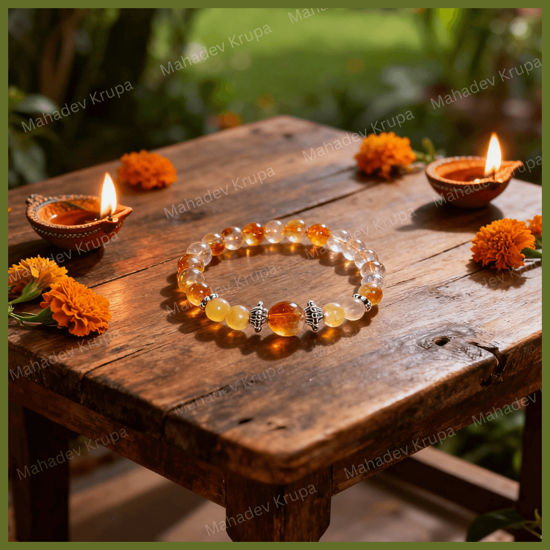 citrine and yellow aventurine bracelet