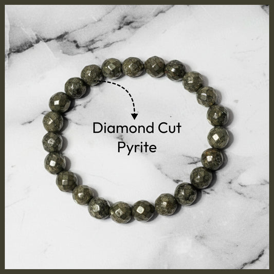 Diamond Cut Pyrite Bracelet – Wealth, Confidence & Protection