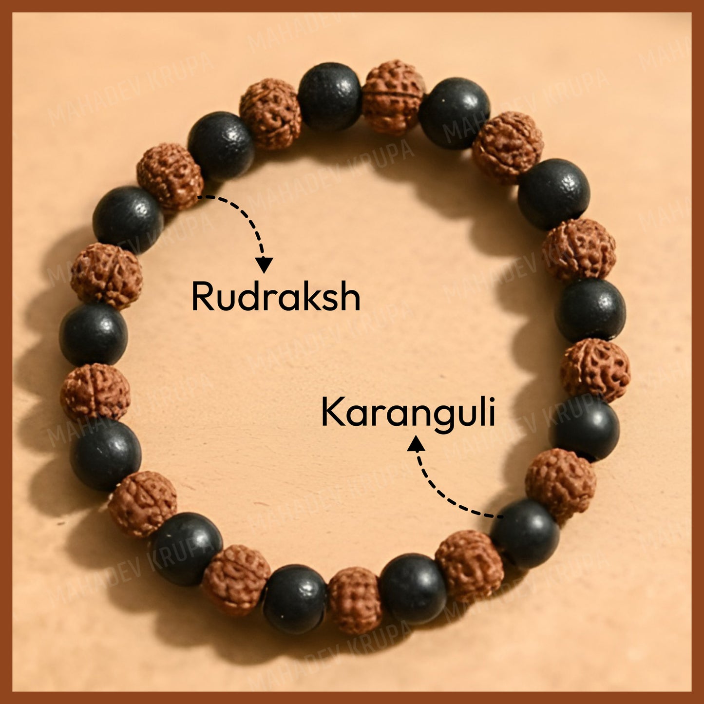 Rudraksha + Karungali Bracelet – Strength, Protection & Spiritual Power