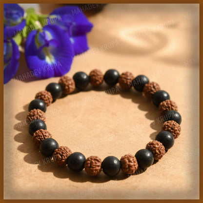 Karungali Malai with Rudraksha Bracelet