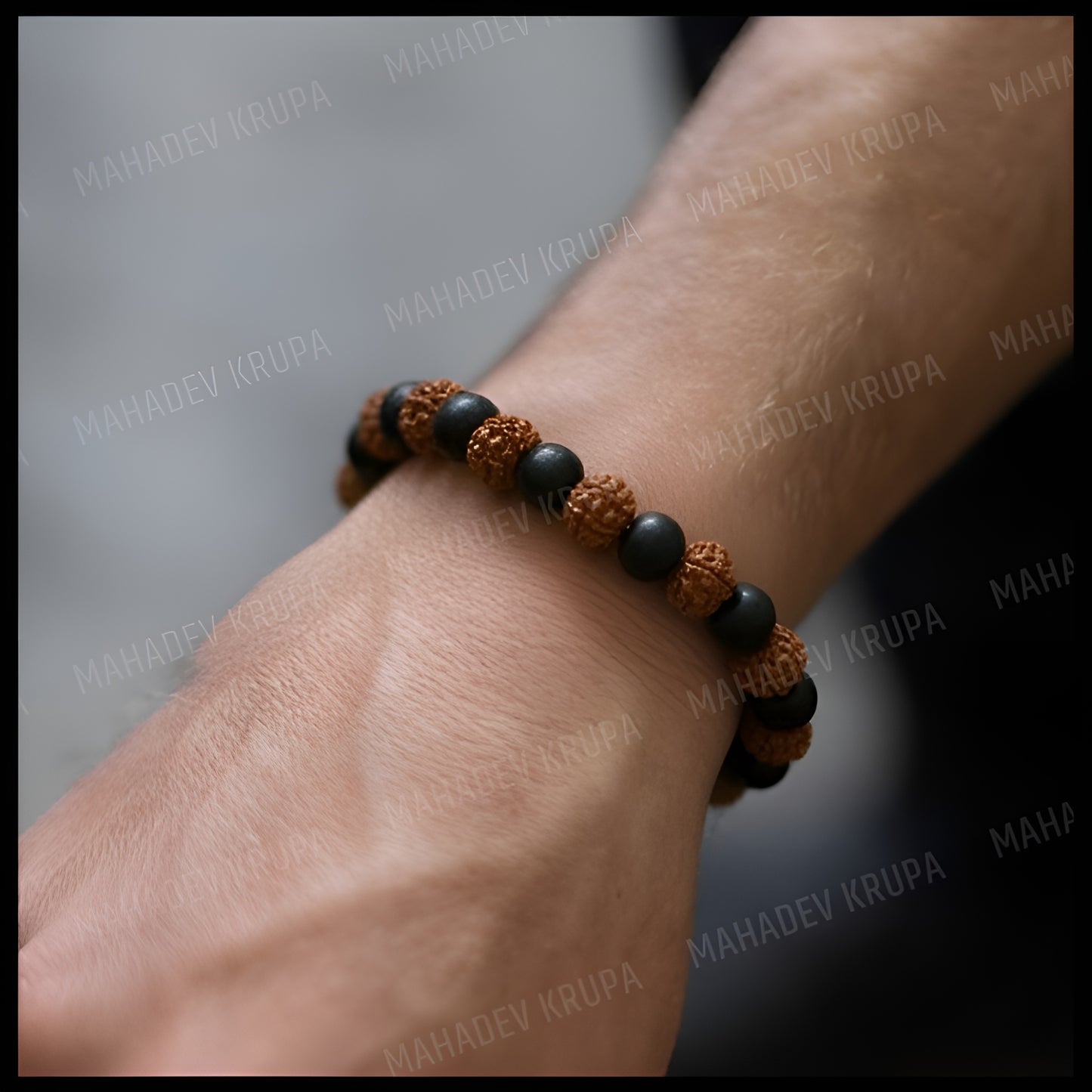 Rudraksha + Karungali Bracelet – Strength, Protection & Spiritual Power