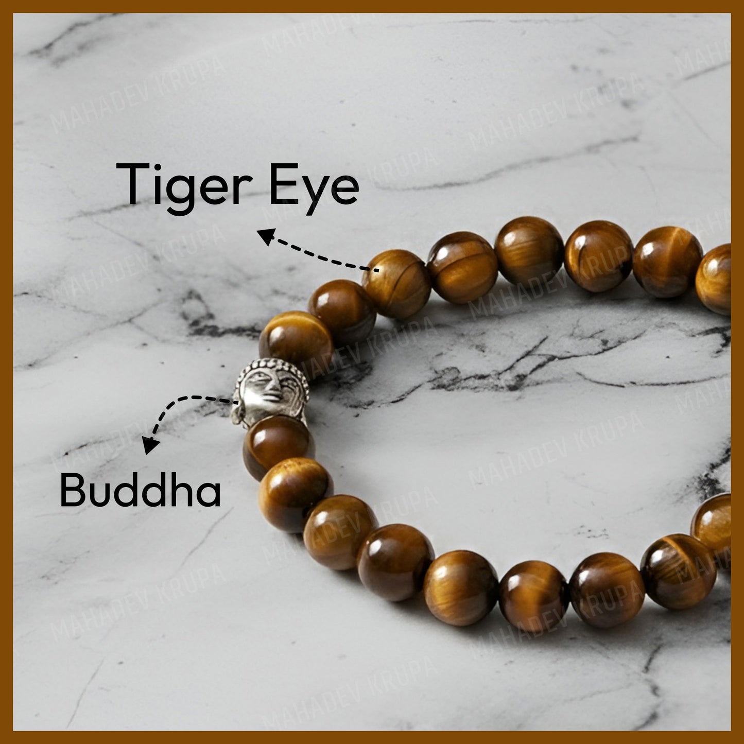 Tiger Eye + Buddha Bracelet – Strength, Peace & Divine Protection